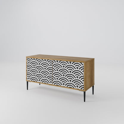 GLOOMY HOST Compact 2-Door TV Cabinet
