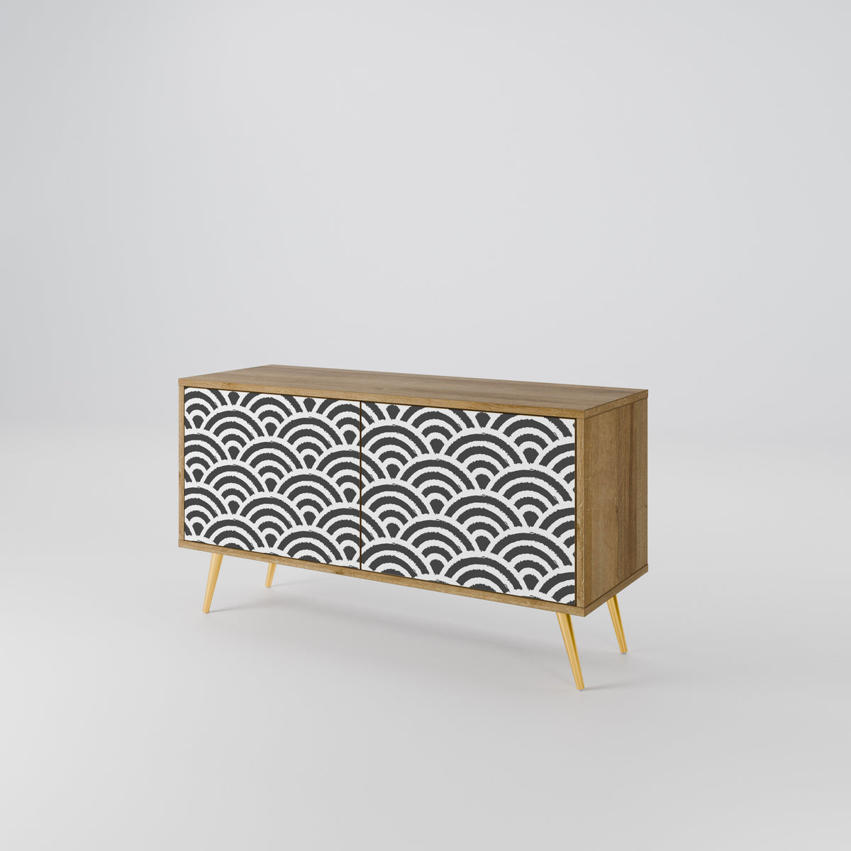 GLOOMY HOST Compact 2-Door TV Cabinet