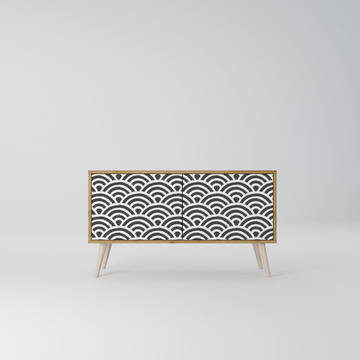 GLOOMY HOST Compact 2-Door TV Cabinet