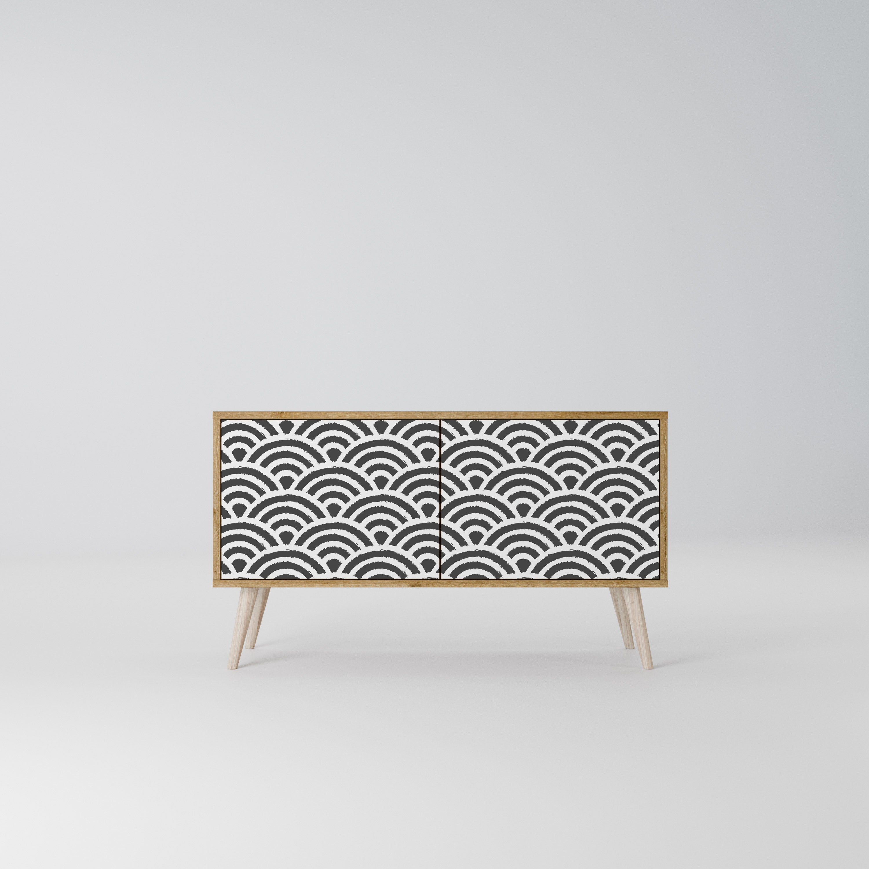 GLOOMY HOST Compact 2-Door TV Cabinet