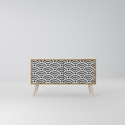 GLOOMY HOST Compact 2-Door TV Cabinet