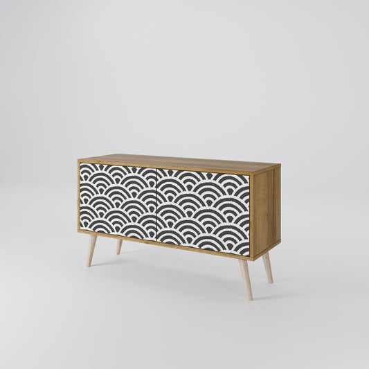 GLOOMY HOST Compact 2-Door TV Cabinet