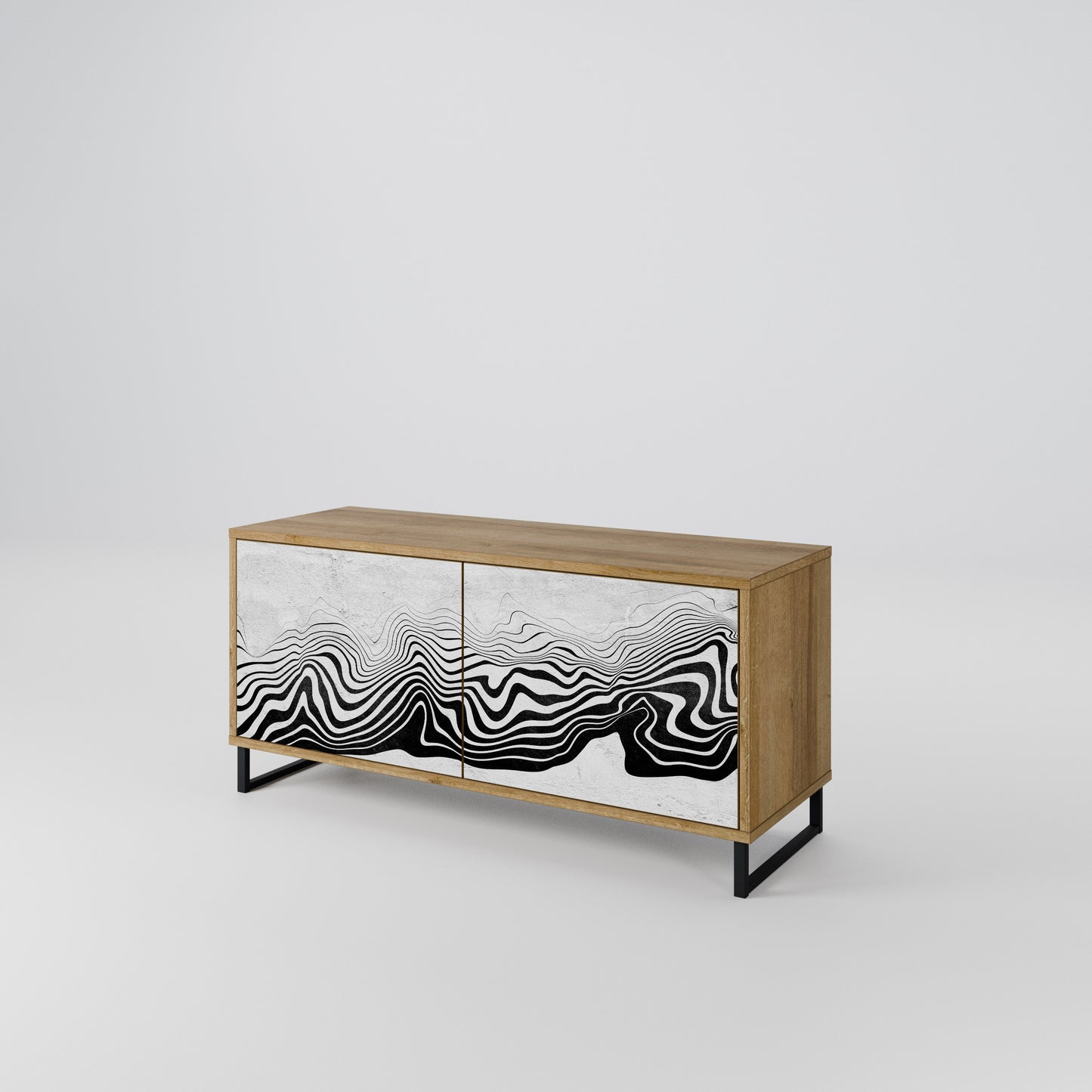 MONOCHROME MIRAGE Compact 2-Door TV Cabinet