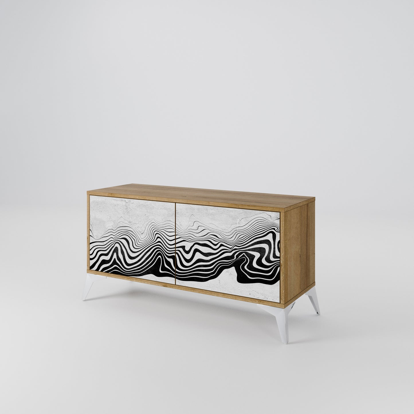 MONOCHROME MIRAGE Compact 2-Door TV Cabinet