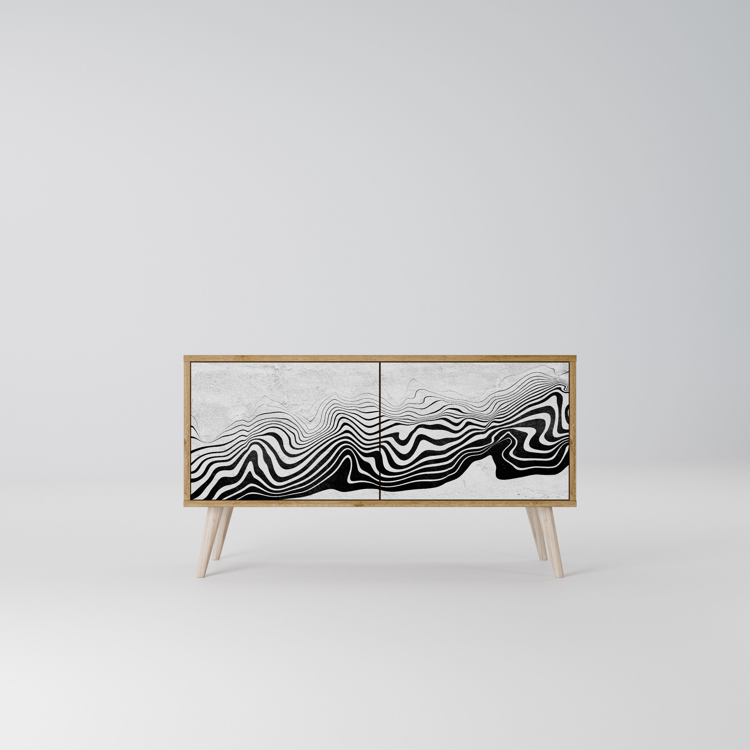 MONOCHROME MIRAGE Compact 2-Door TV Cabinet