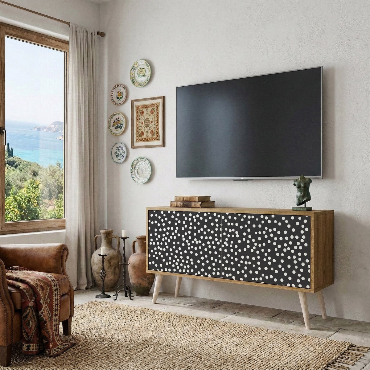 BLINDING LIGHTS Compact 2-Door TV Cabinet