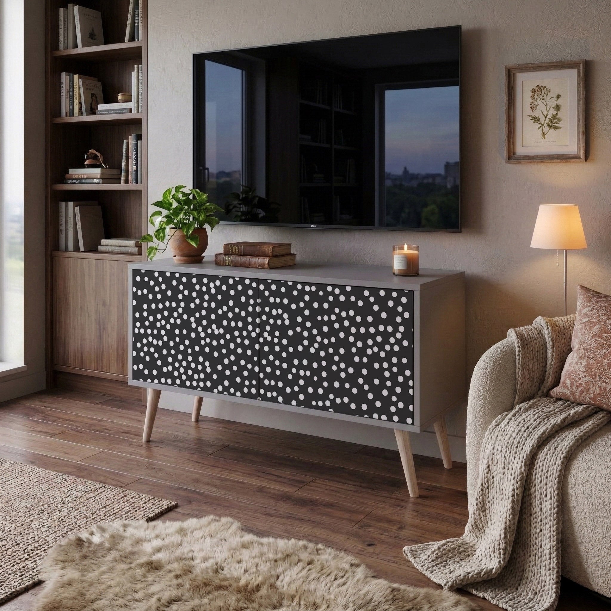 BLINDING LIGHTS Compact 2-Door TV Cabinet