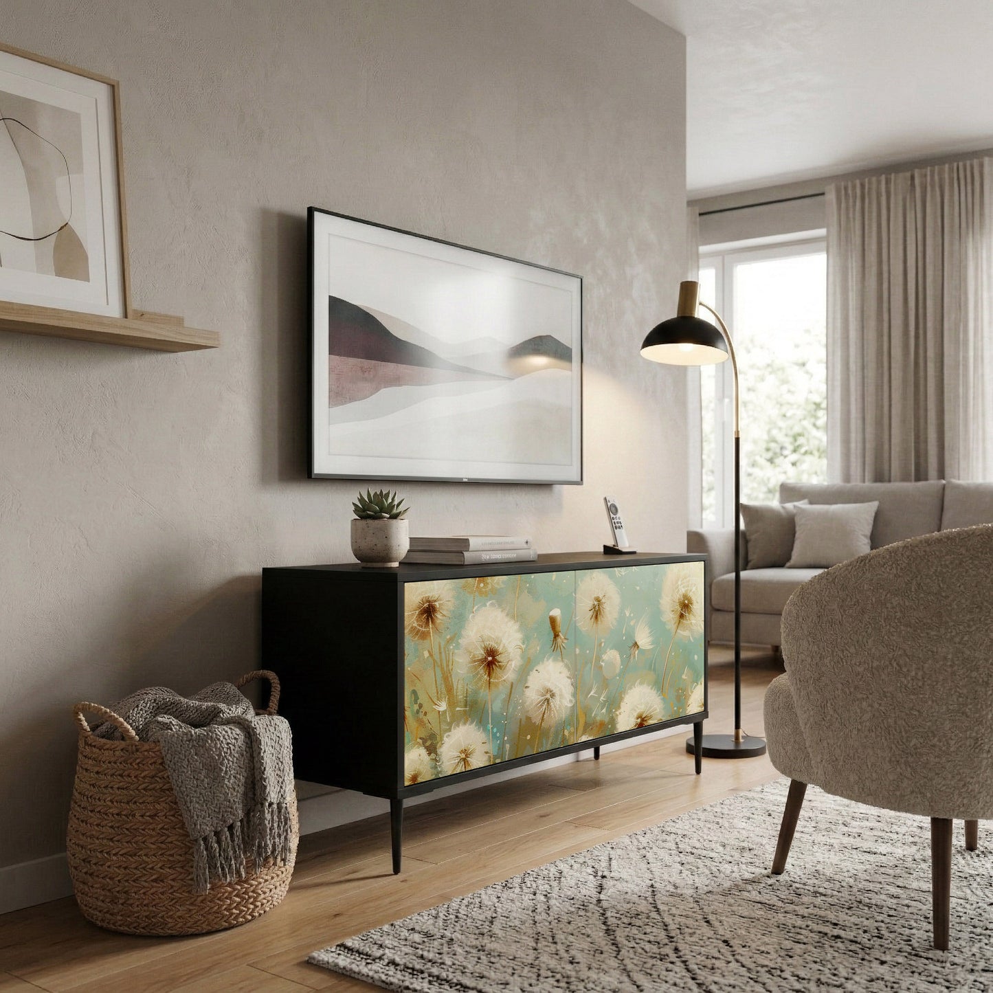 DREAMY MEADOW Compact 2-Door TV Cabinet