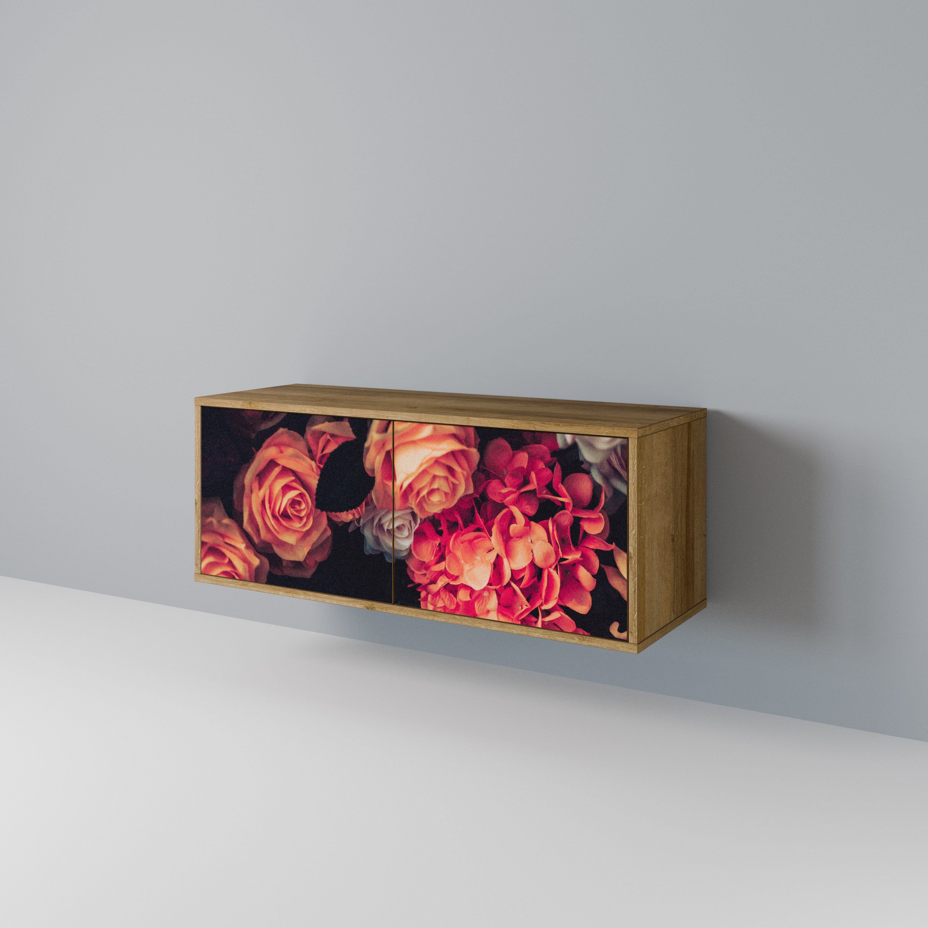 NEVERENDING BLOOM Compact 2-Door TV Cabinet