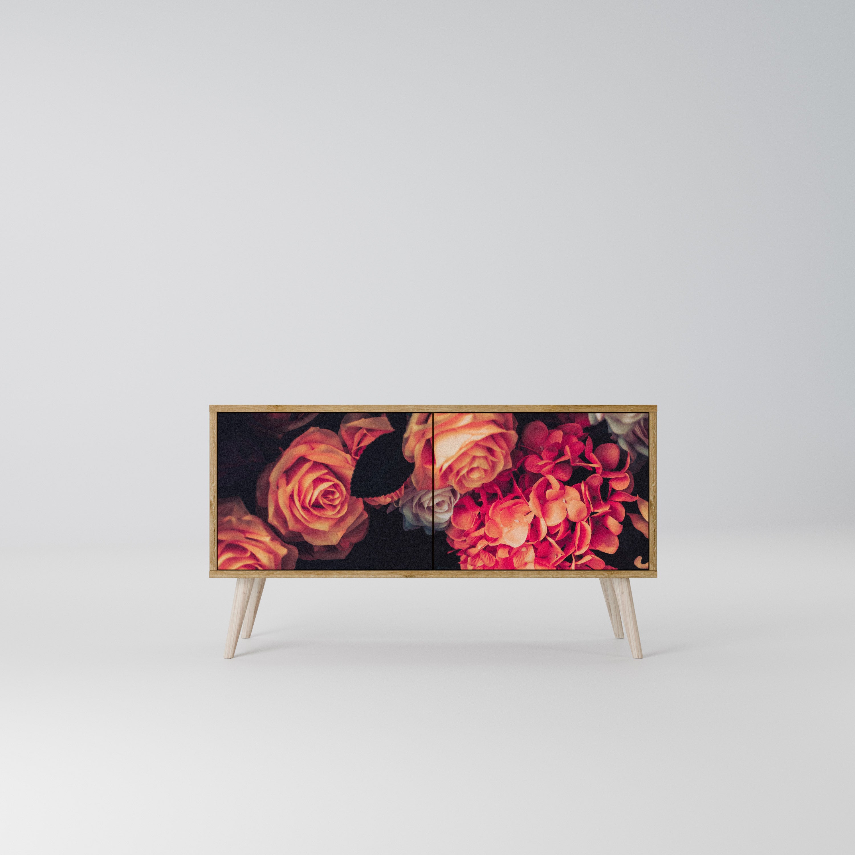 NEVERENDING BLOOM Compact 2-Door TV Cabinet