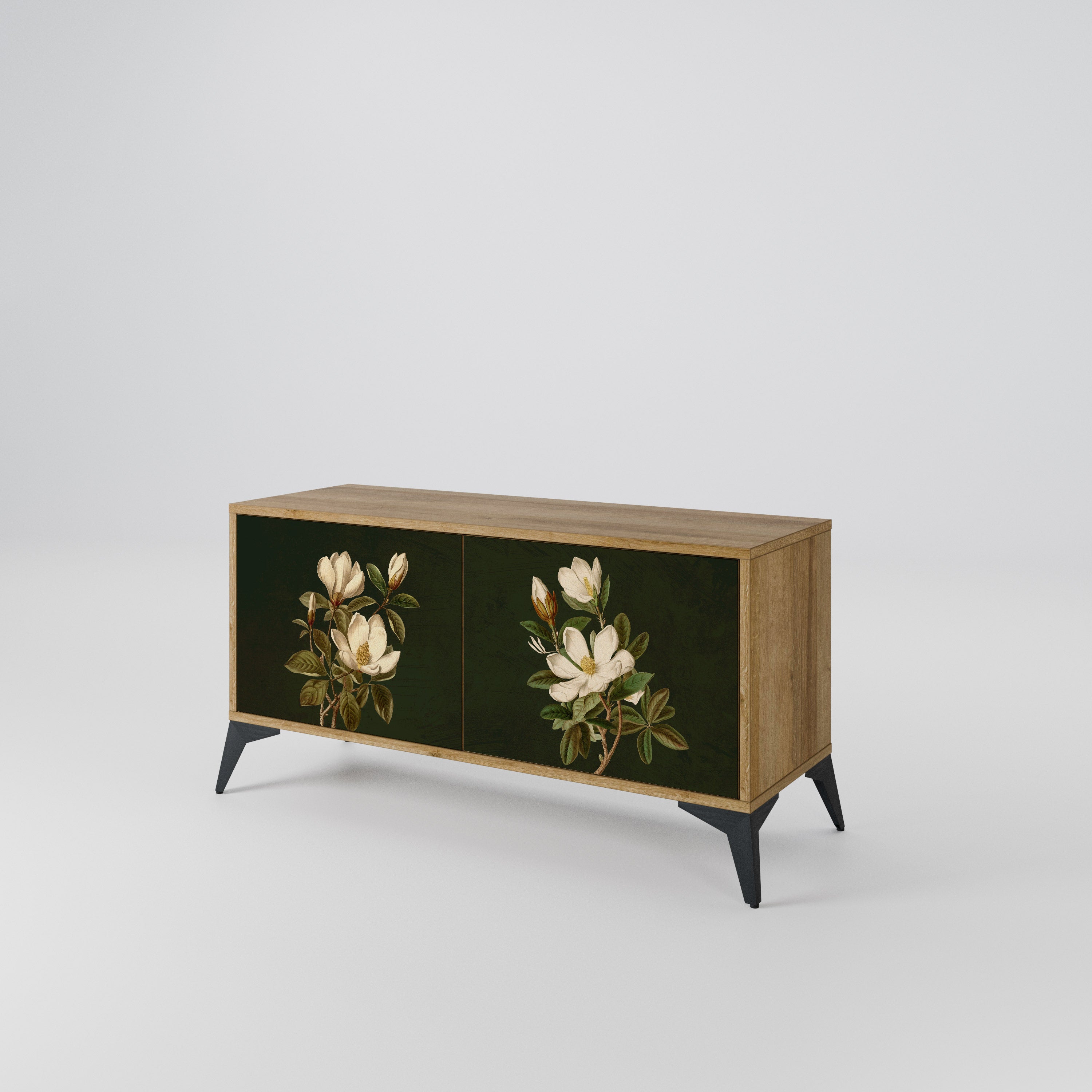 FLORAL NOIR Compact 2-Door TV Cabinet