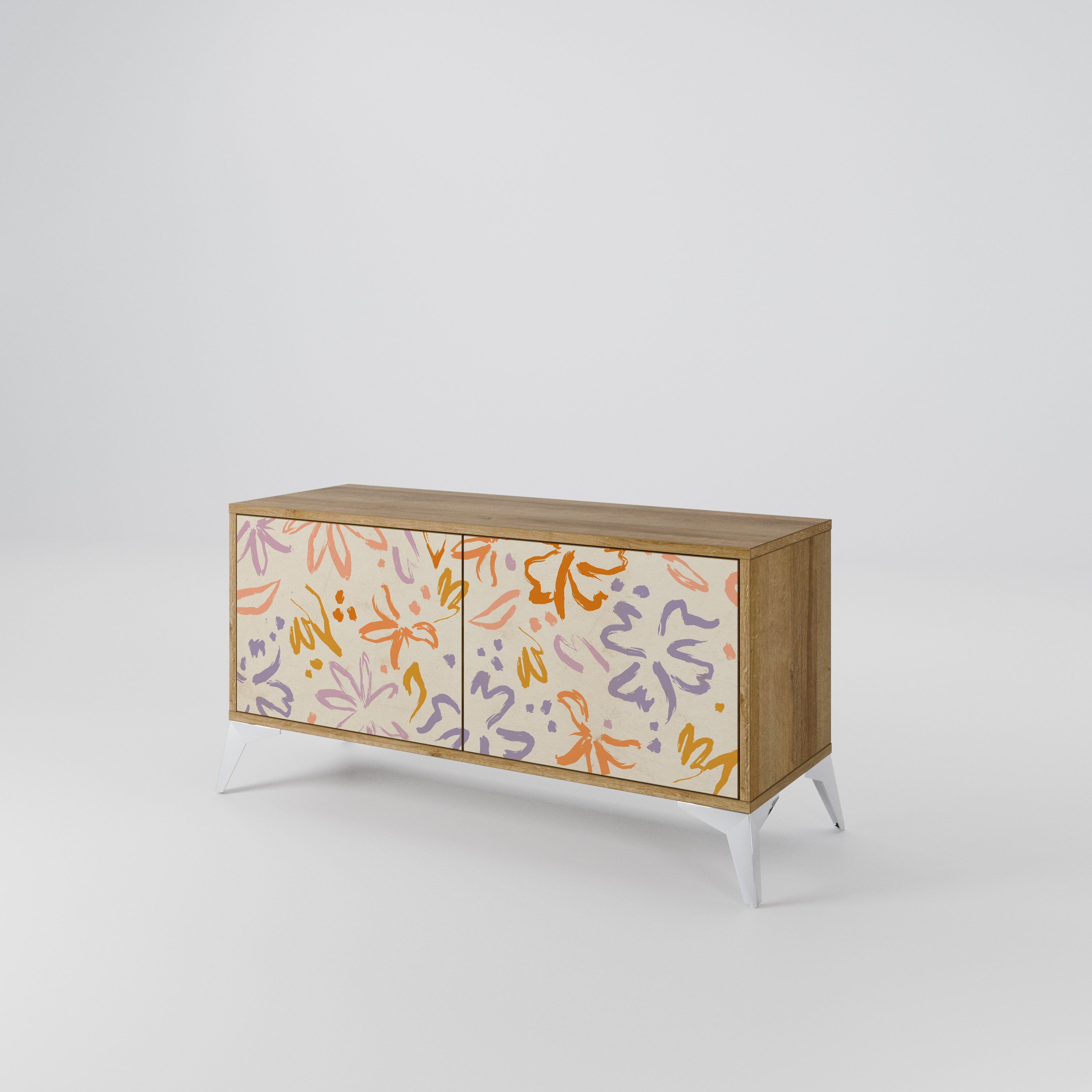 SPRING WHIMSY Compact 2-Door TV Cabinet