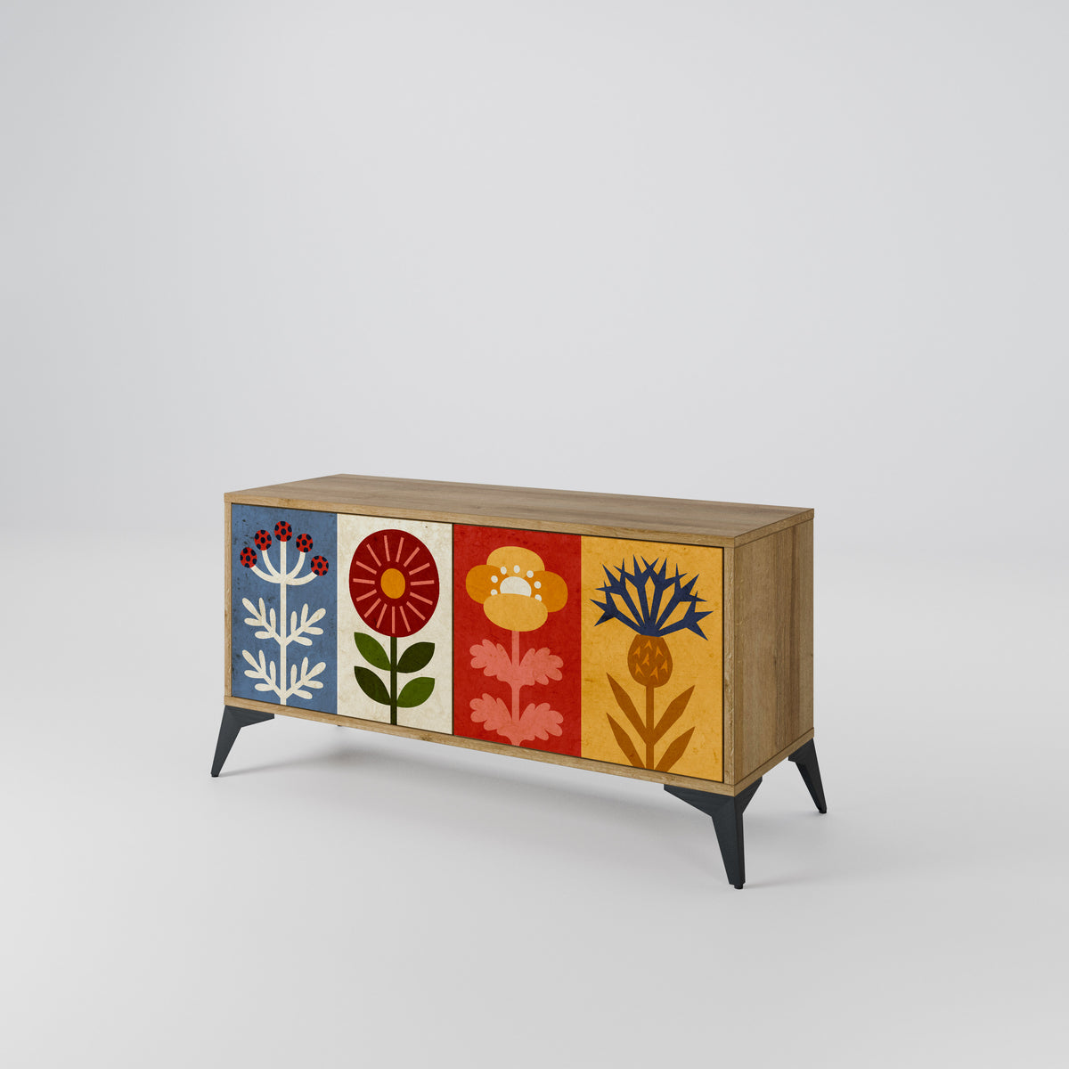 SCANDIC FLOWERET Compact 2-Door TV Cabinet