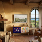 FLORAL COMBINATION Compact 2-Door TV Cabinet