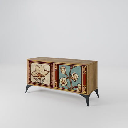 TIMELESS FLORA Compact 2-Door TV Cabinet