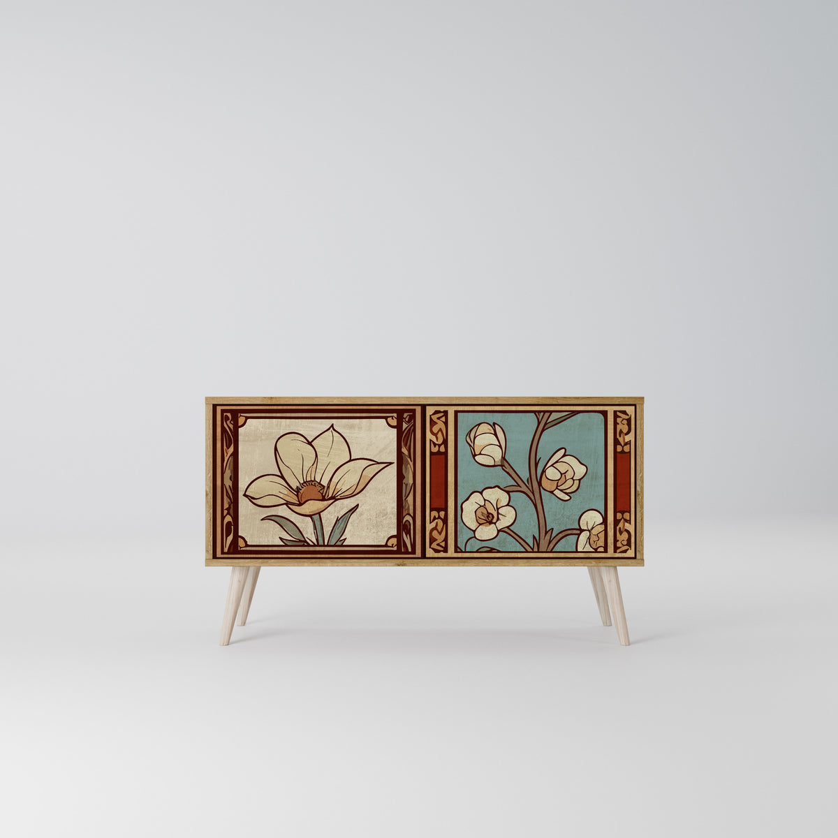 TIMELESS FLORA Compact 2-Door TV Cabinet