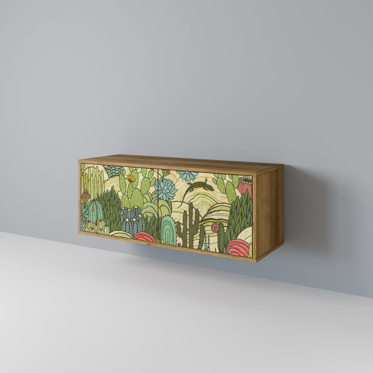 SUCCULENTS KALEIDOSCOPE Compact 2-Door TV Cabinet