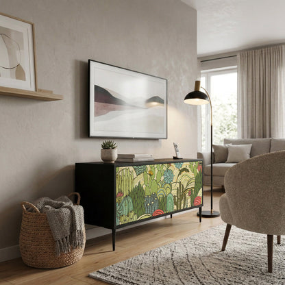 SUCCULENTS KALEIDOSCOPE Compact 2-Door TV Cabinet