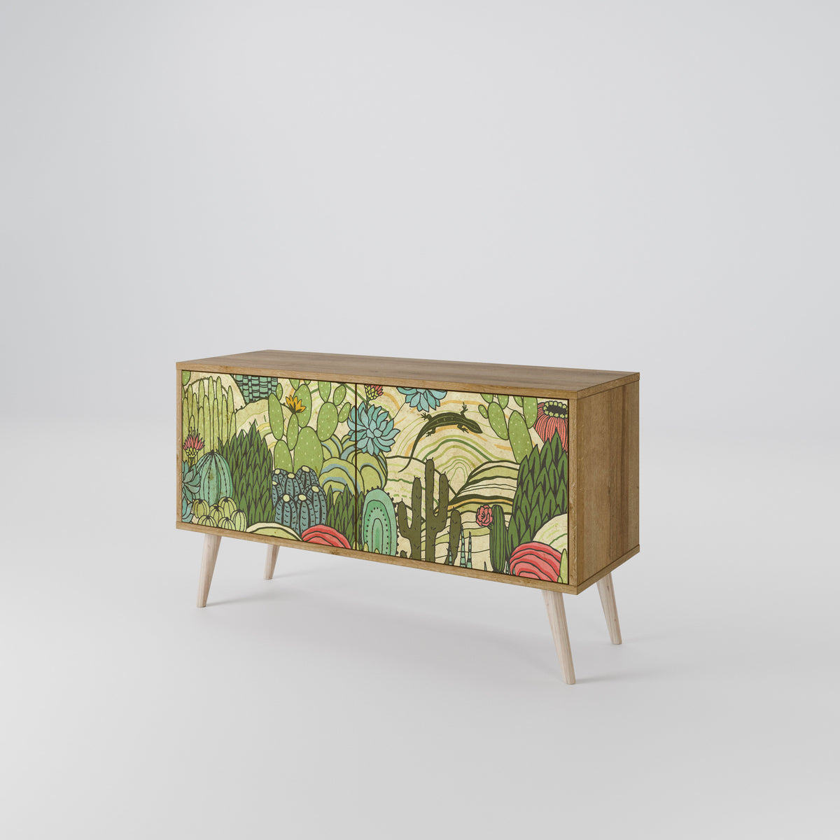 SUCCULENTS KALEIDOSCOPE Compact 2-Door TV Cabinet