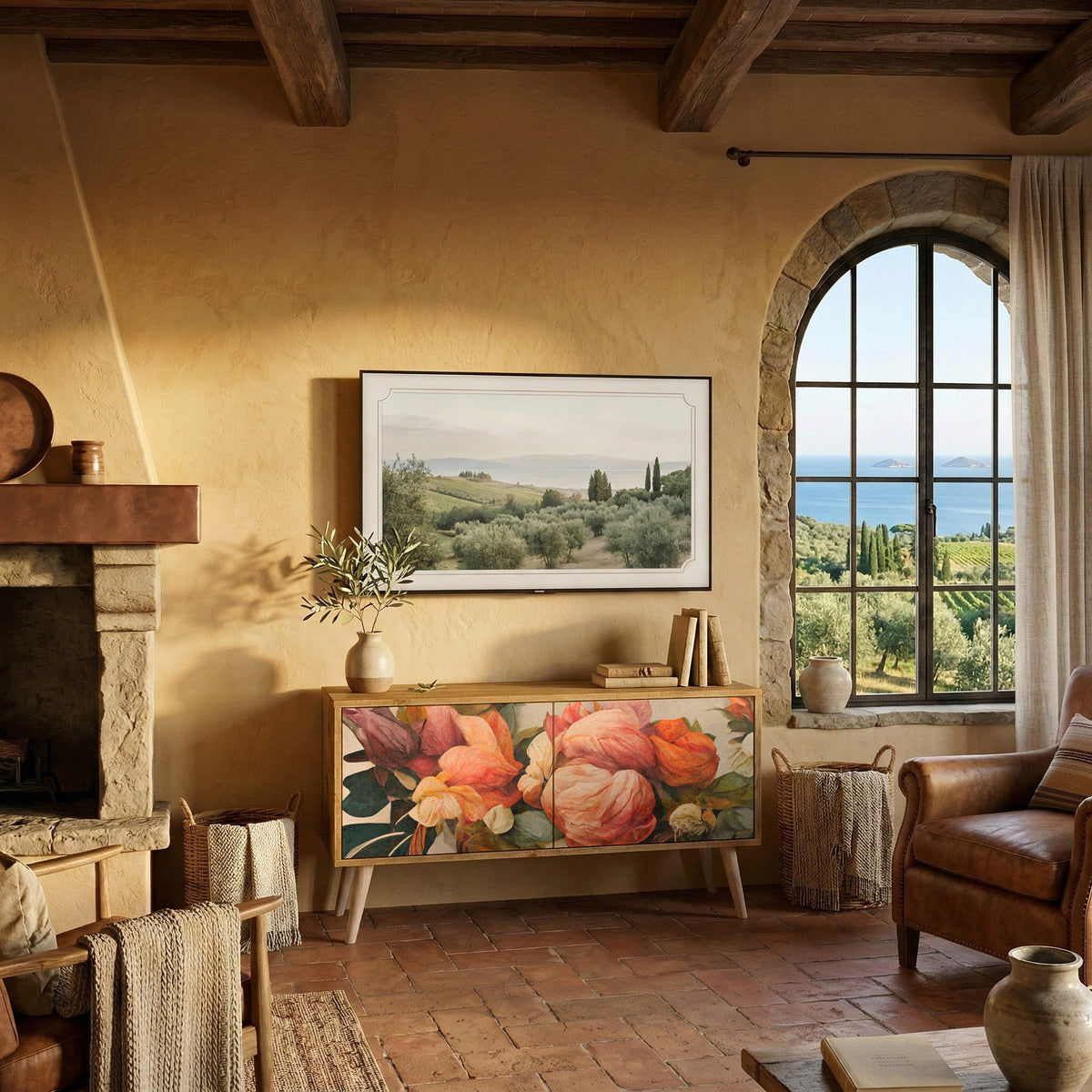 STYLISH BEAUTY Compact 2-Door TV Cabinet