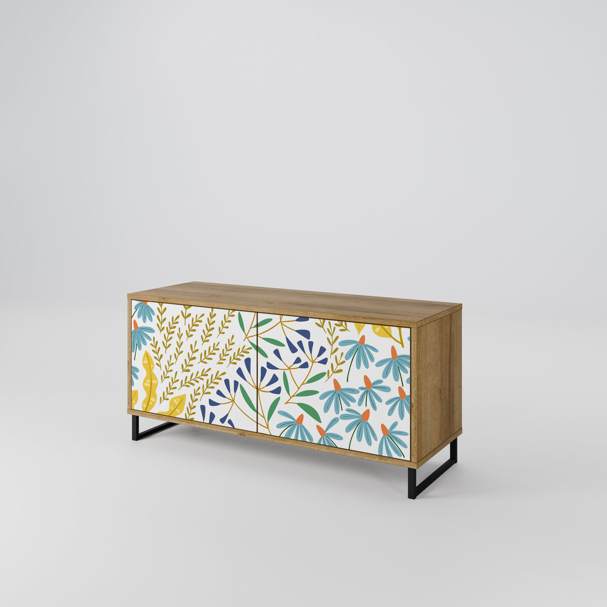 HELLO SPRING Compact 2-Door TV Cabinet