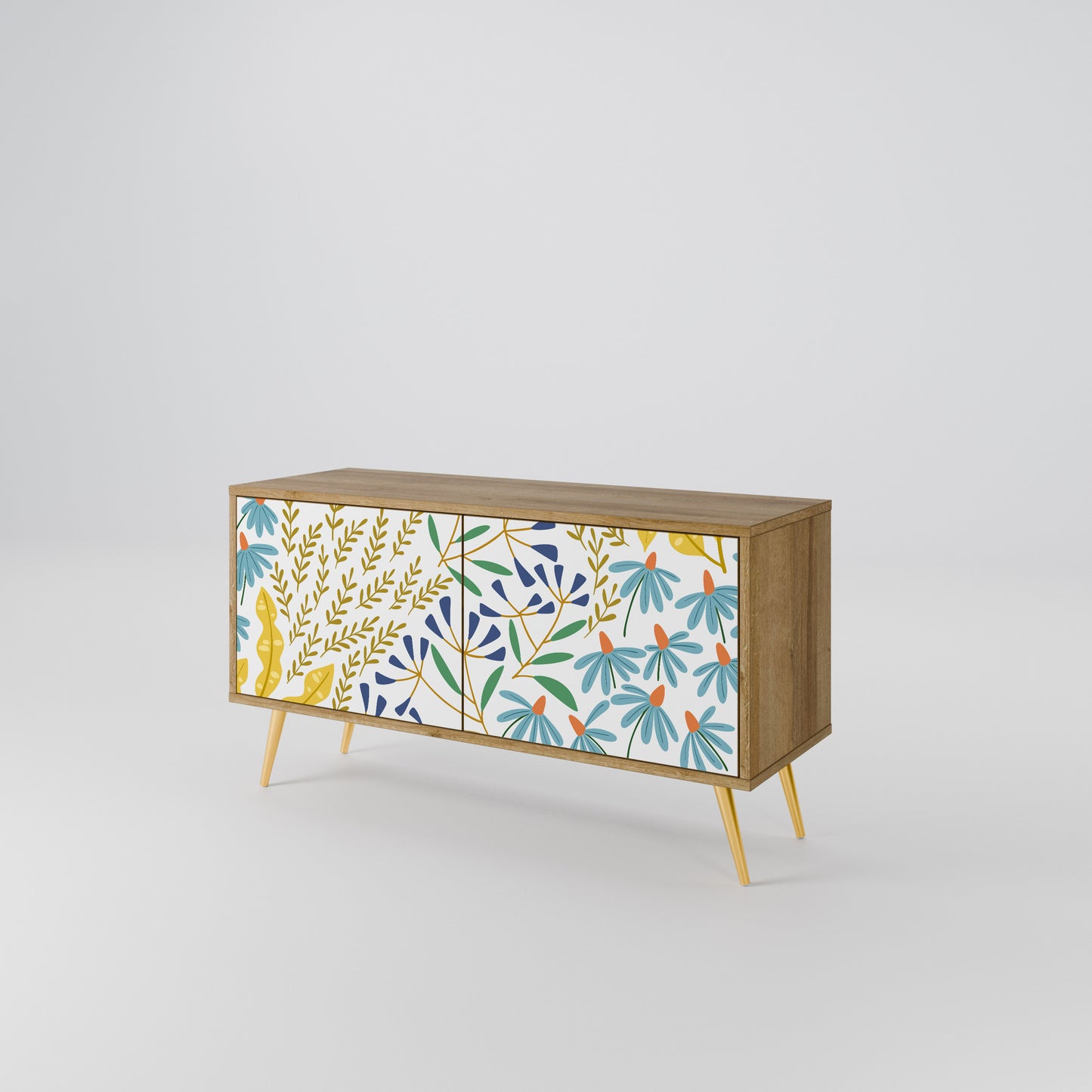 HELLO SPRING Compact 2-Door TV Cabinet