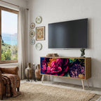 BLOOMING ELEGANCE Compact 2-Door TV Cabinet