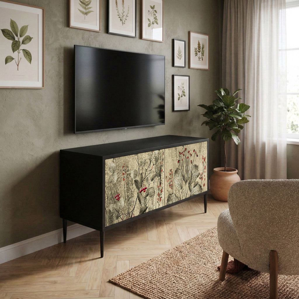HERBAL GRACE Compact 2-Door TV Cabinet