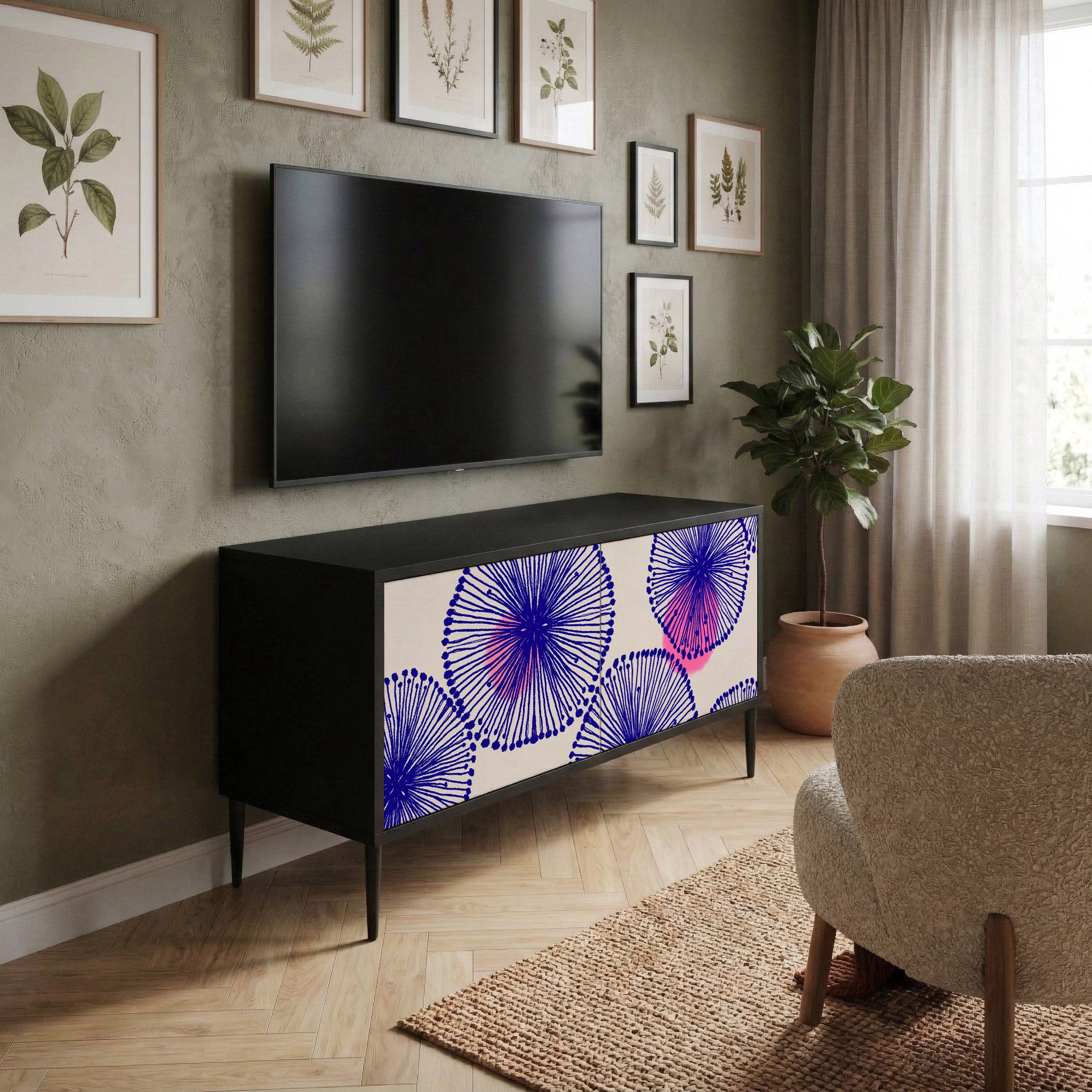 MAGIC NATURE Compact 2-Door TV Cabinet