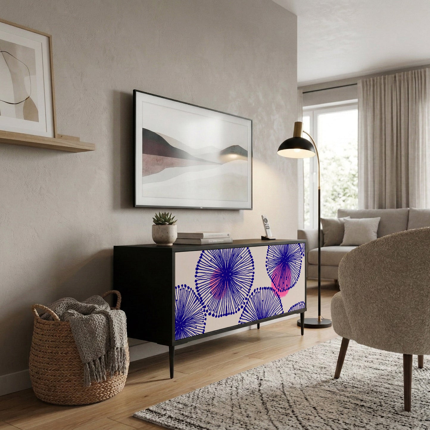 MAGIC NATURE Compact 2-Door TV Cabinet