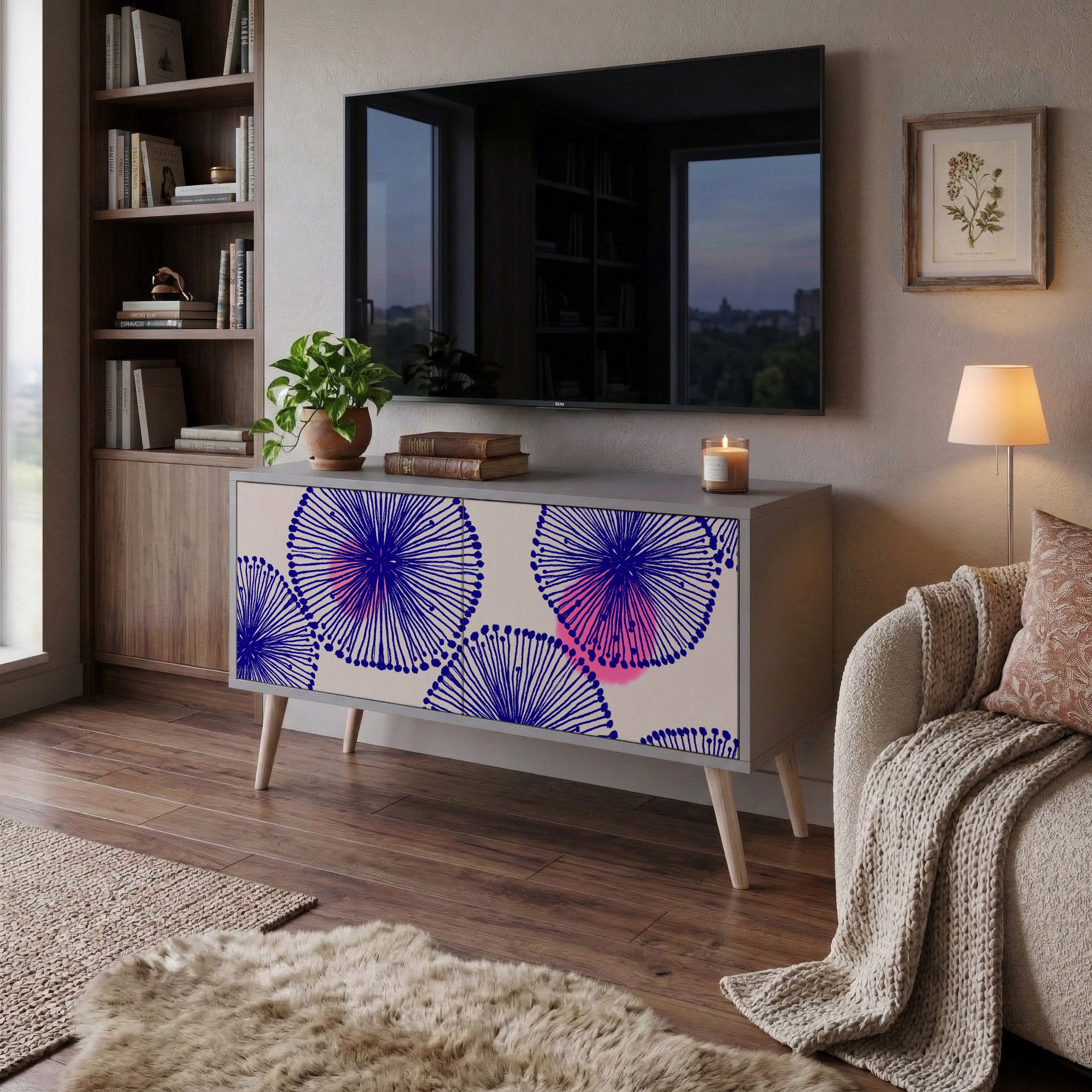 MAGIC NATURE Compact 2-Door TV Cabinet