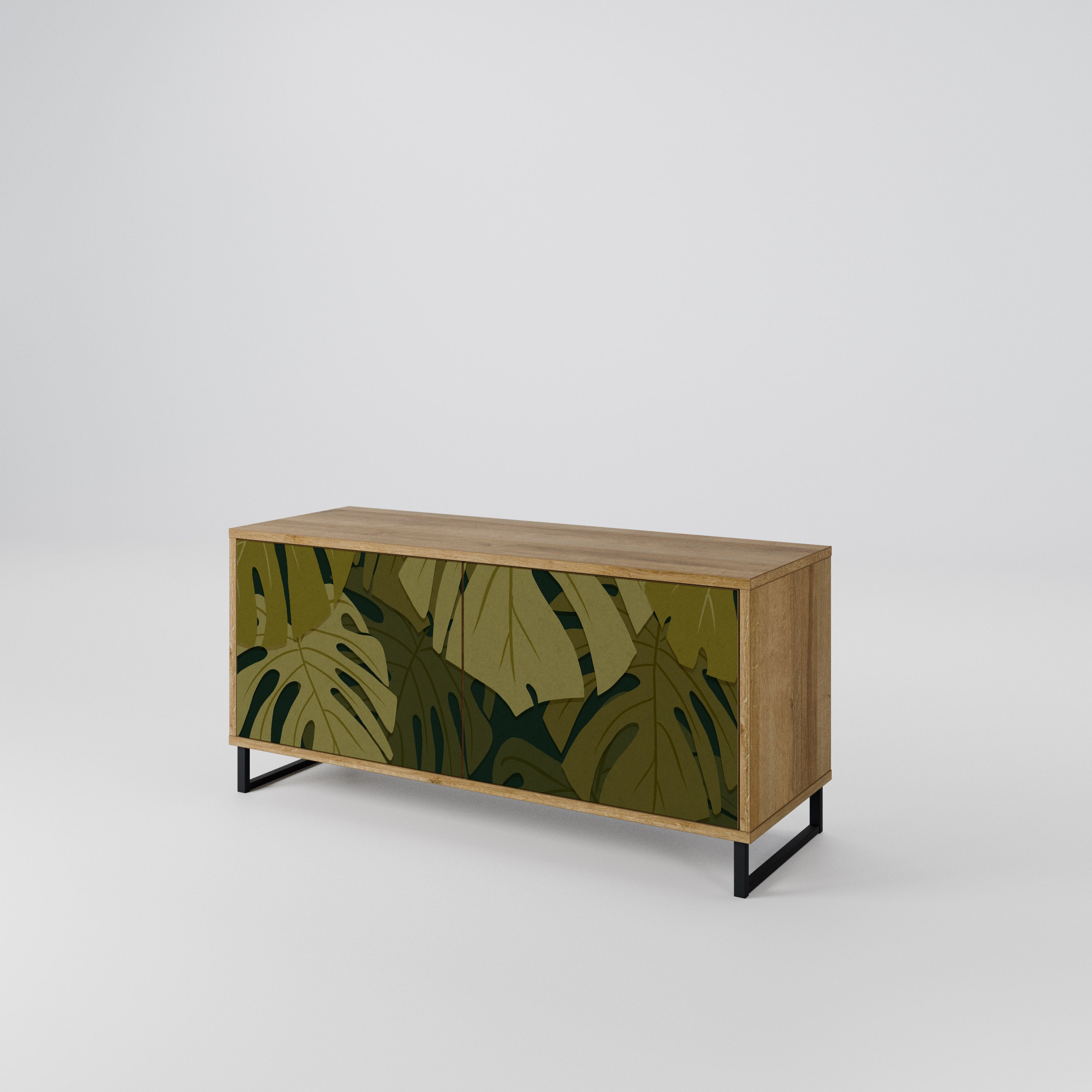 TROPICAL BEAUTY Compact 2-Door TV Cabinet