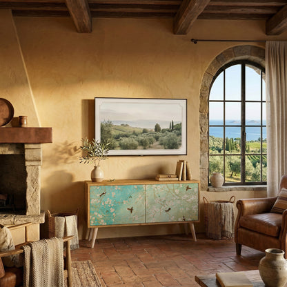 BLOOMING CHARM Compact 2-Door TV Cabinet
