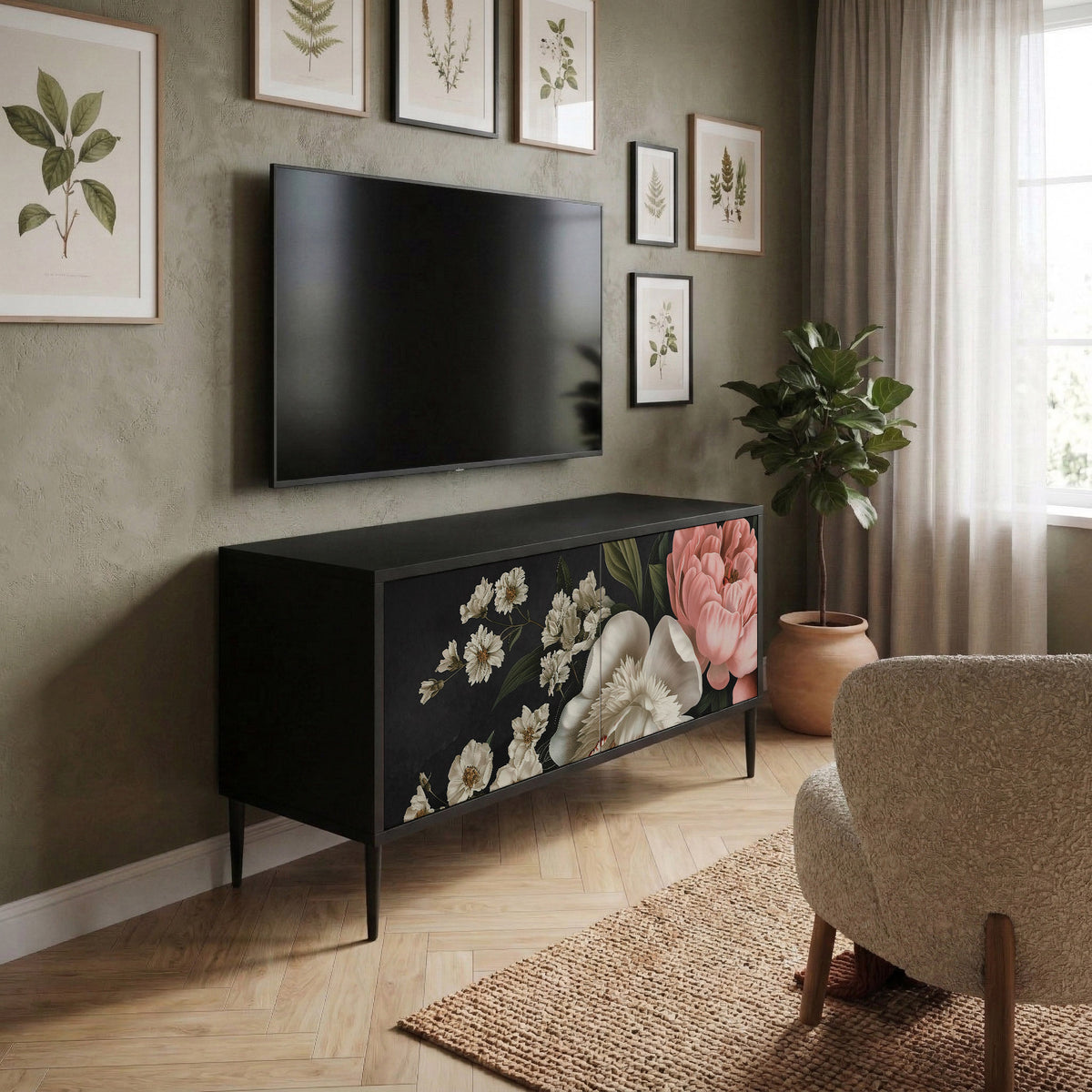 LUSH ELEGANCE Compact 2-Door TV Cabinet