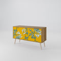 YELLOW CHINOISERIE Compact 2-Door TV Cabinet