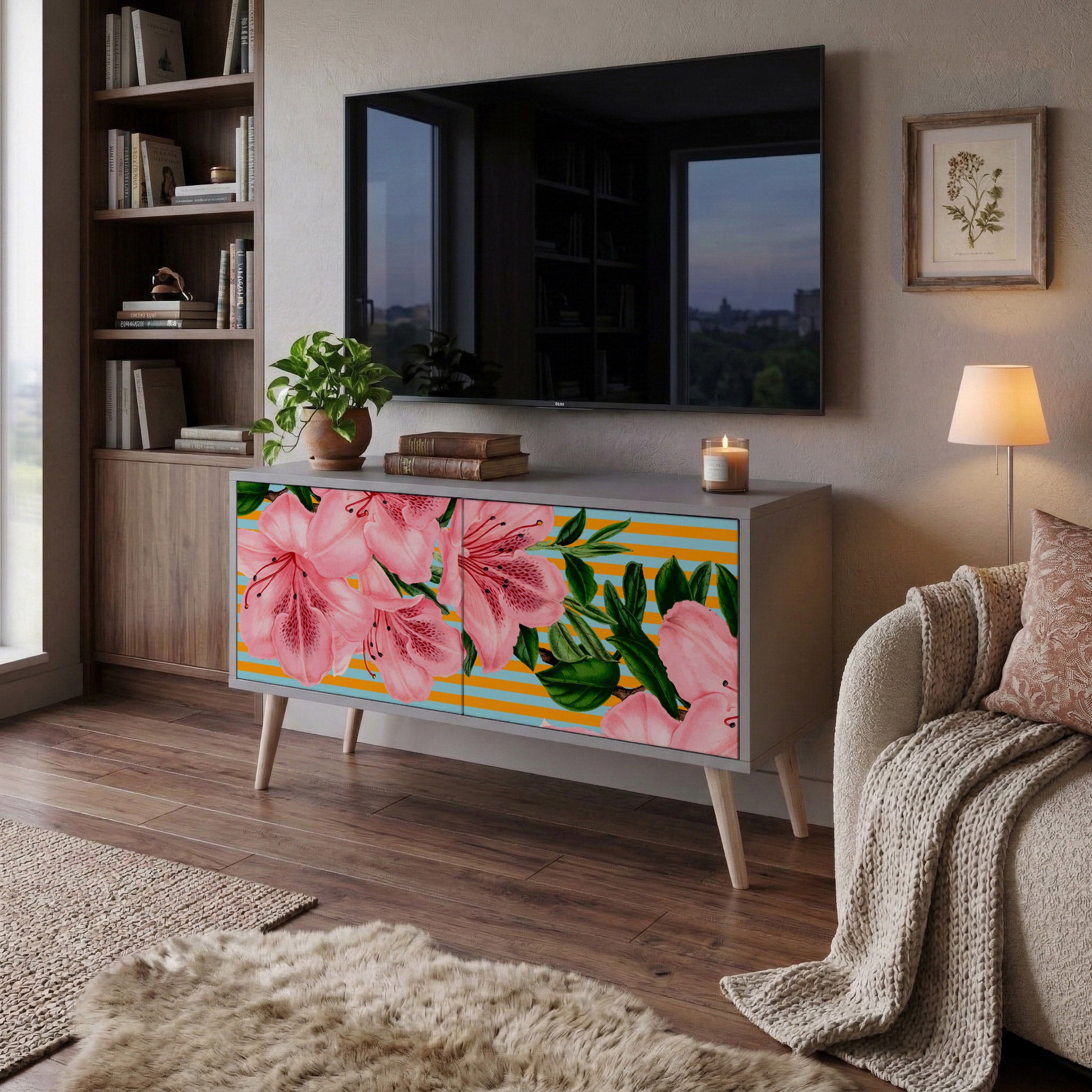 FRAGILE BEAUTY Compact 2-Door TV Cabinet