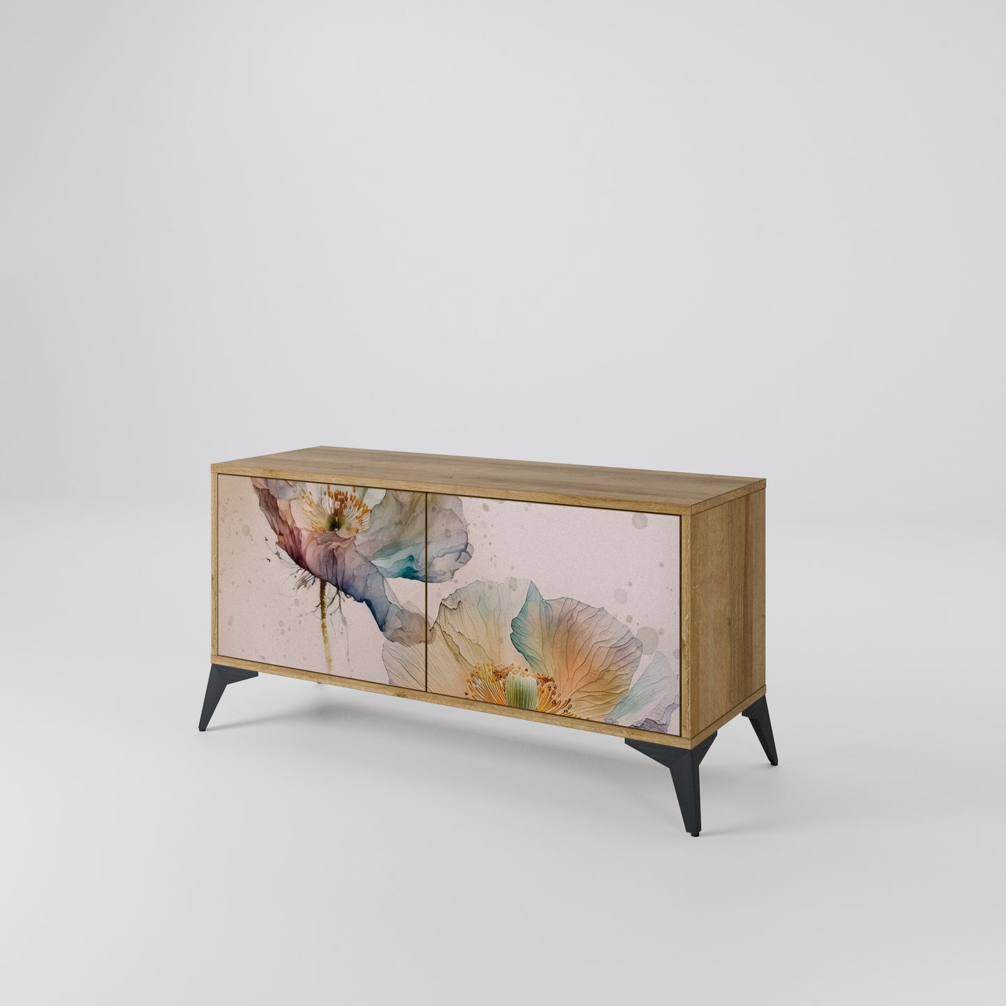 SOFTEN POPPY Compact 2-Door TV Cabinet