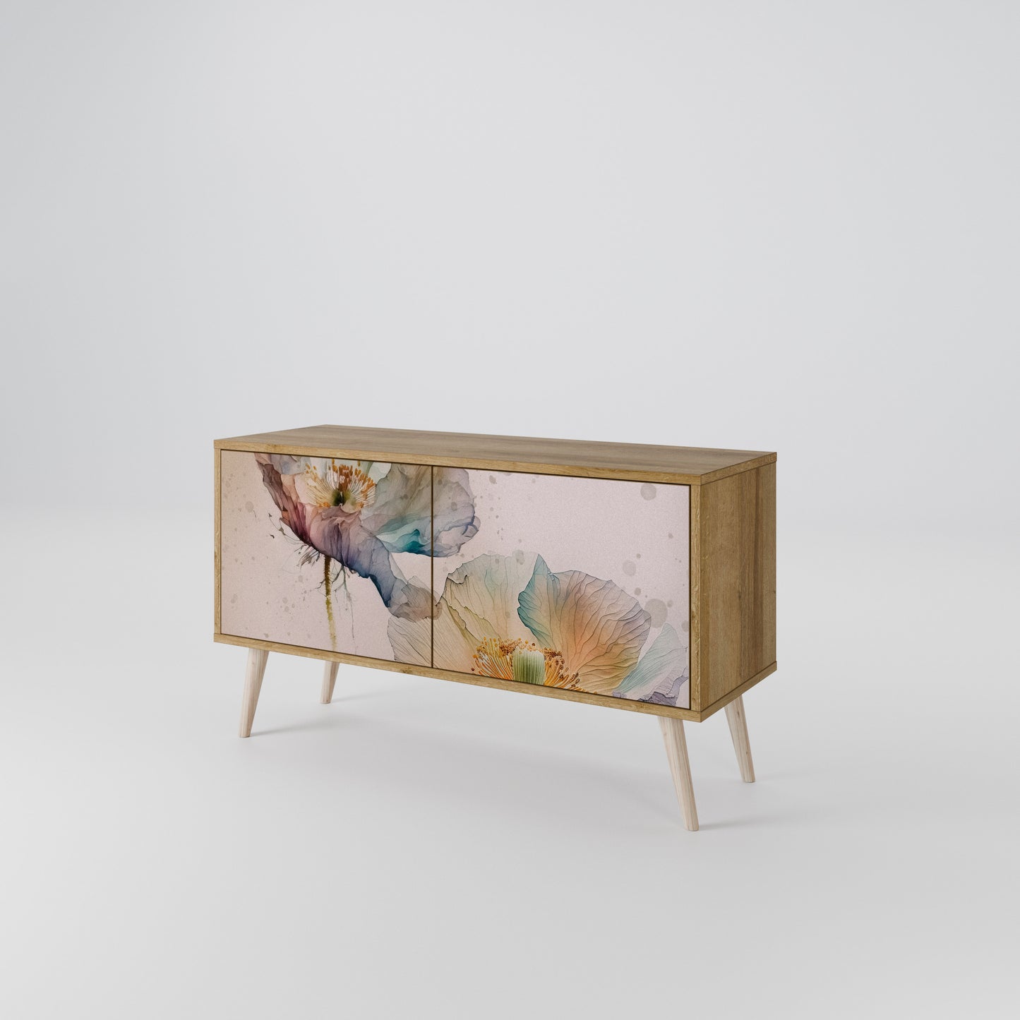 SOFTEN POPPY Compact 2-Door TV Cabinet