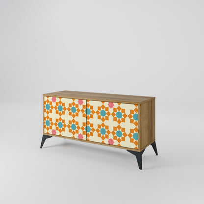 FLORAL DECOR Compact 2-Door TV Cabinet