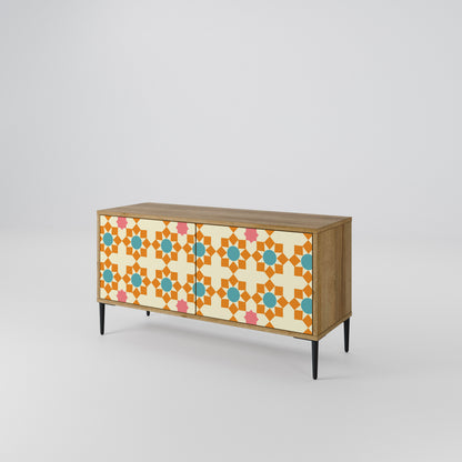 FLORAL DECOR Compact 2-Door TV Cabinet
