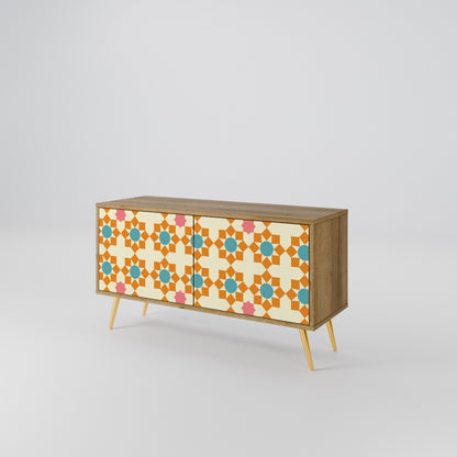 FLORAL DECOR Compact 2-Door TV Cabinet