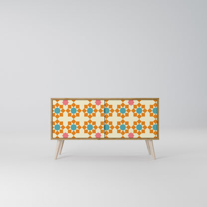 FLORAL DECOR Compact 2-Door TV Cabinet