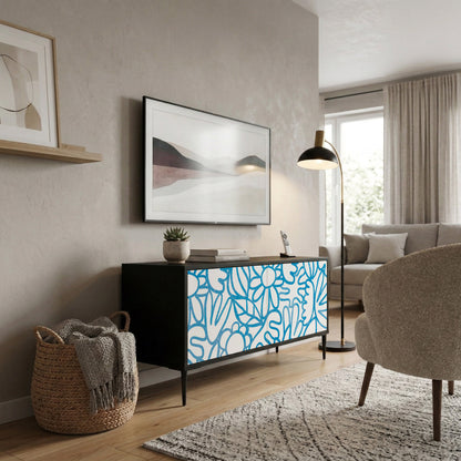 BLOOMY MORNING Compact 2-Door TV Cabinet