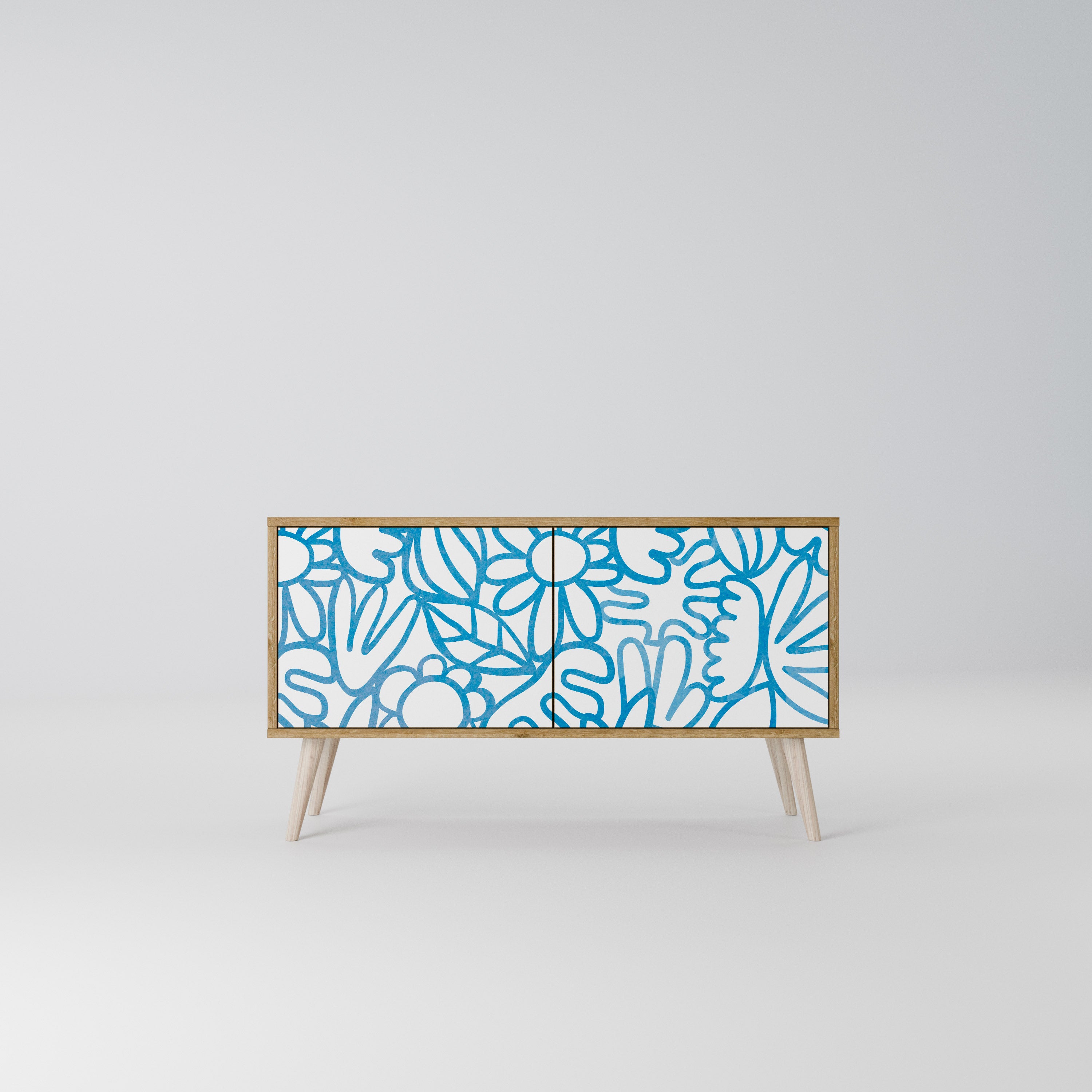 BLOOMY MORNING Compact 2-Door TV Cabinet