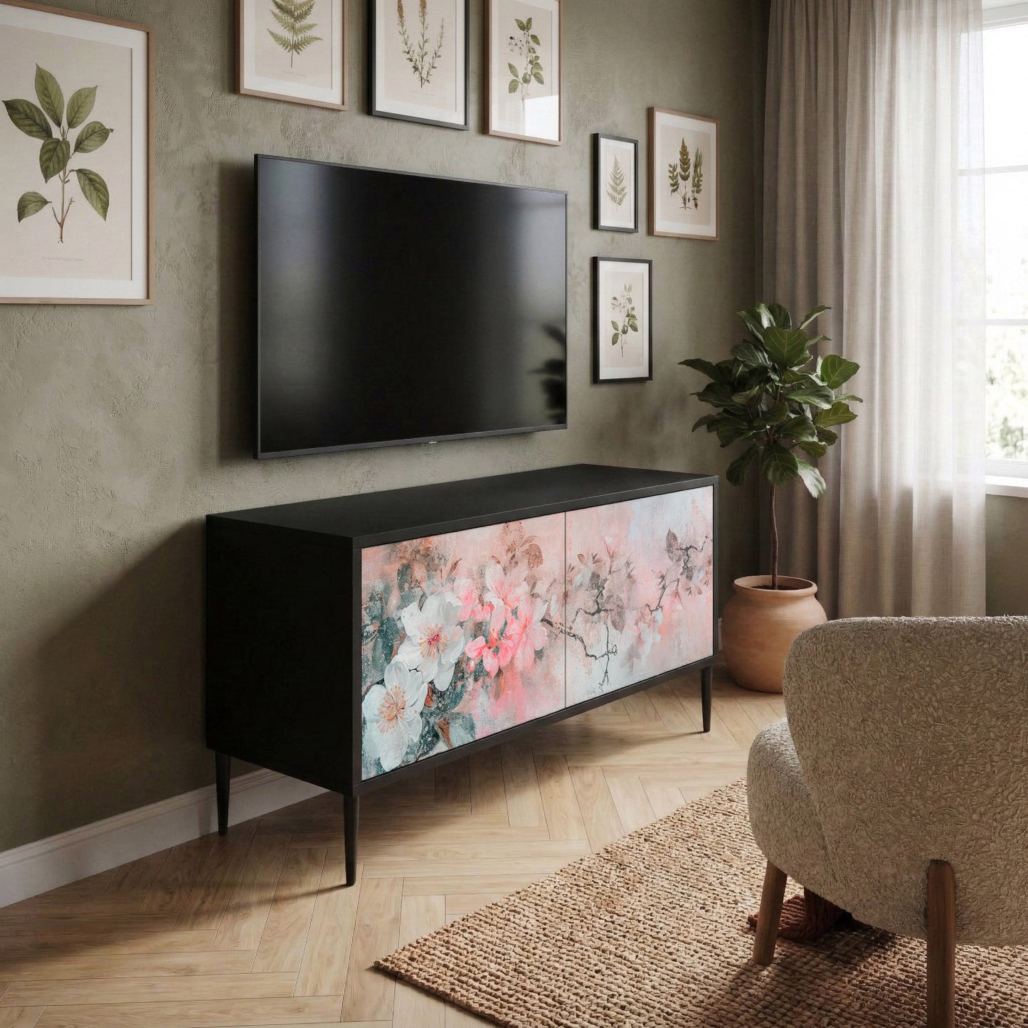 CHERRY BLOSSOM Compact 2-Door TV Cabinet