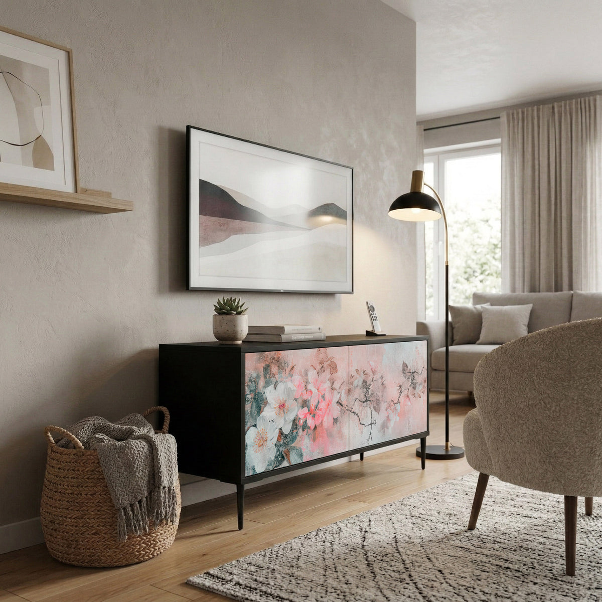CHERRY BLOSSOM Compact 2-Door TV Cabinet