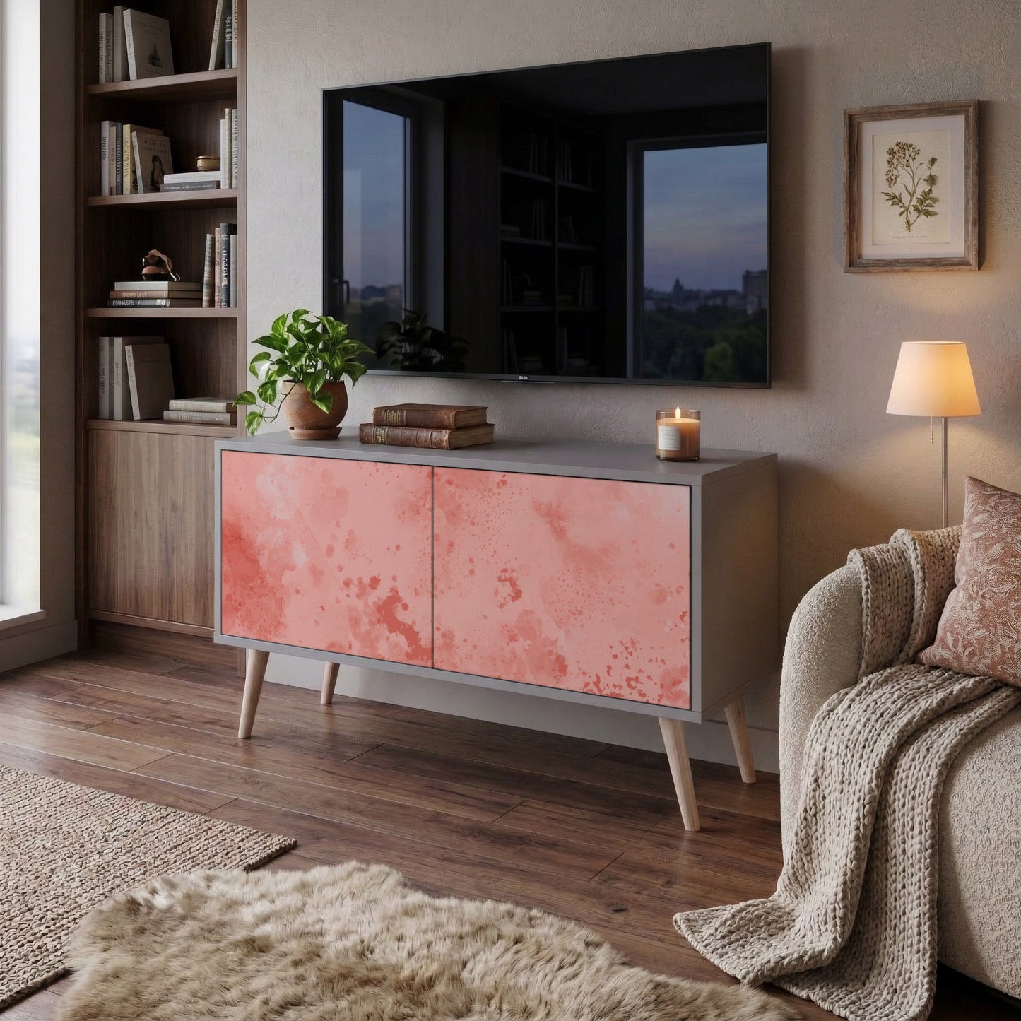 CRANE DANCE Compact 2-Door TV Cabinet
