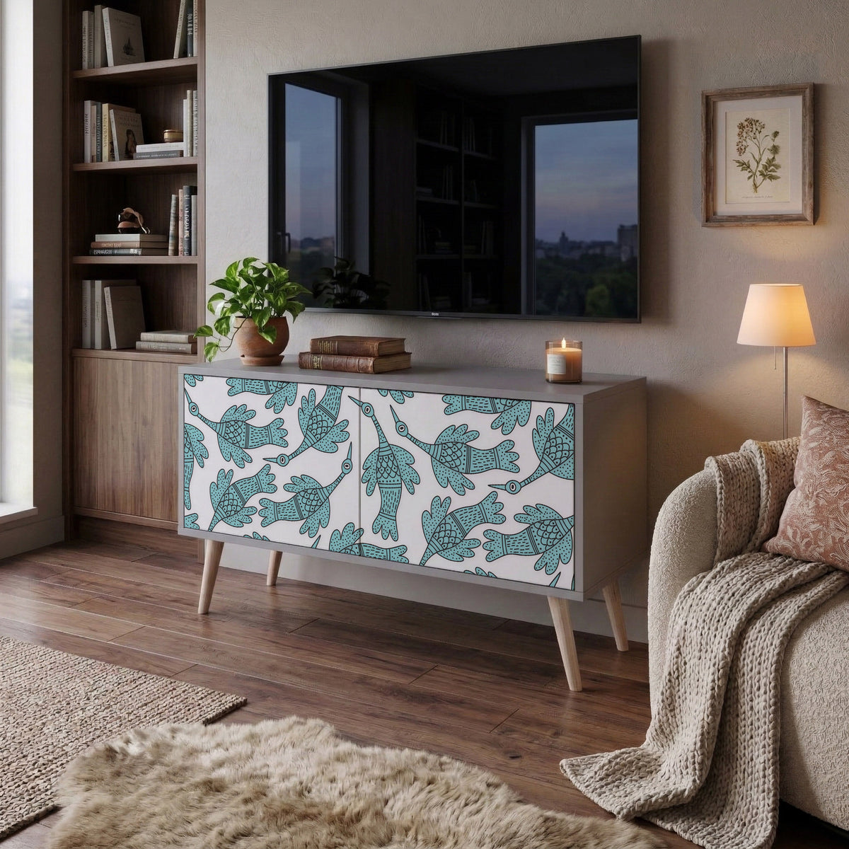 WATERSPOUT SONGIBIRD Compact 2-Door TV Cabinet