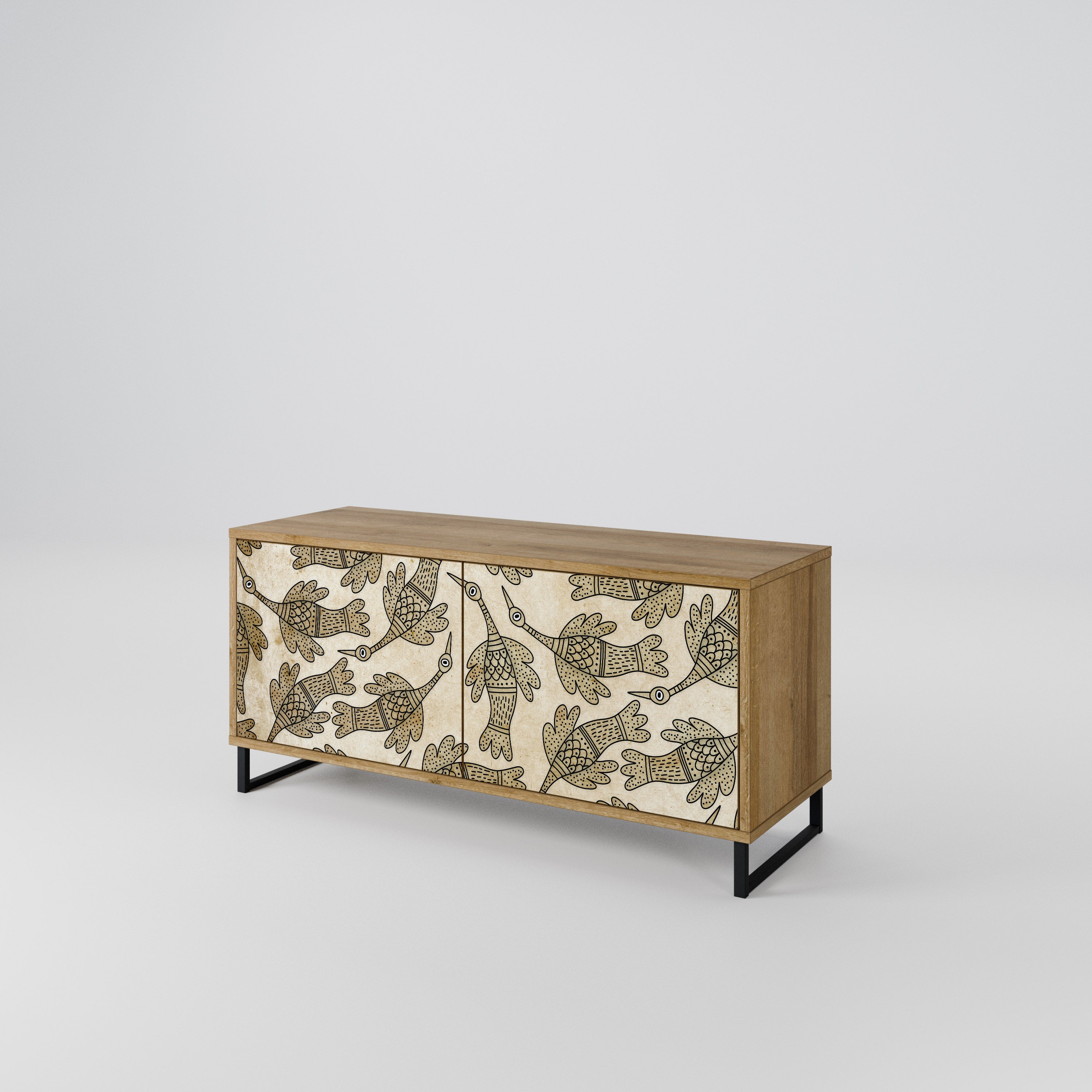 ALMONDINE SONGBIRD Compact 2-Door TV Cabinet