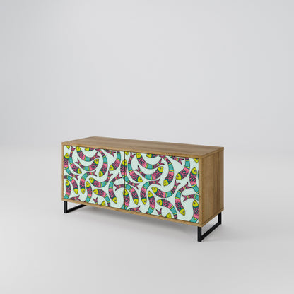 INDIAN FISH Compact 2-Door TV Cabinet